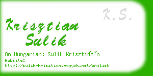 krisztian sulik business card